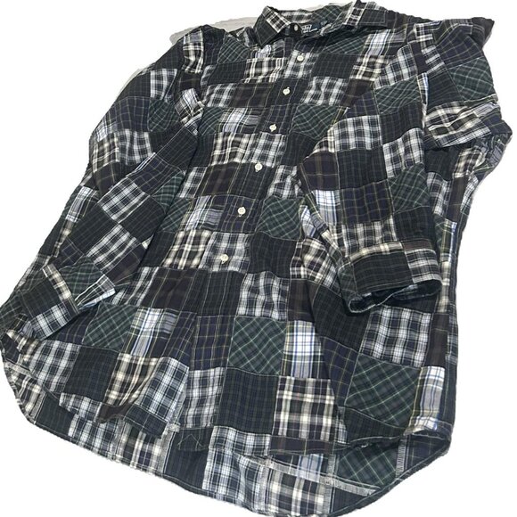 Polo by Ralph Lauren Patchwork Plaid Casual Button Down Shirt NWOT - Picture 2 of 4